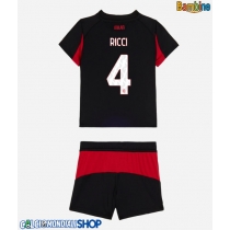 Maglie da calcio AC Milan Samuele Ricci #4 Prima Maglia Bambino 2025-26 Manica Corta + Pantaloni corti)